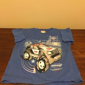 Boy’s T-shirt Blue Cars Front Size 5/6 Medium